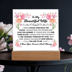 To My Beautiful Wife – Acrylic Square